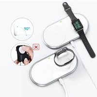 Choetech Qi 2in1 bezvadu lādētājs viedtālruņiem / Apple Watch ar statīvu (MFI) USB Type C balts (T317)