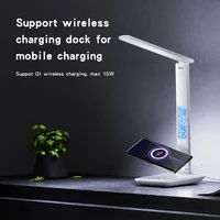 Yesido galda lampa DS20 induktīva ar LCD displeju balta