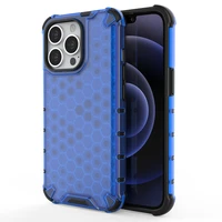 Honeycomb Case bruņu vāks ar TPU buferi iPhone 13 Pro zils
