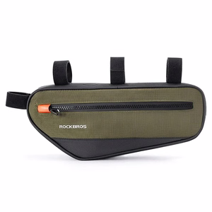 Rockbros 30120079001 velosipēda rāmja soma 1.7 l - zaļa un melna