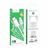 Kabelis USB-A uz USB-C Hoco 3A 1 m X88 balts