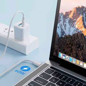 Joyroom Long-Lasting Series A9 USB-C / USB-C PD QC kabelis 60W 3A 1m - balts