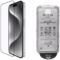 Guess BP Rhinestone 2in1 aizsargstikla un kameras objektīva komplekts iPhone 16 Pro Max - zelta