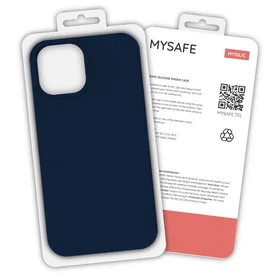 MYSAFE silikona Maciņš IPHONE 13 PRO MAX tumši zils BOX