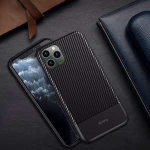 Crong Prestige Carbon vāciņš ierīcei iPhone 11 Pro Max, melns