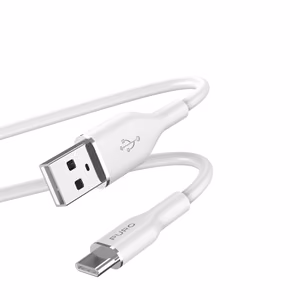 Puro Soft USB-A - USB-C Cable 1.5m - White