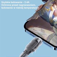 USAMS Kabelis lightning 2,4A 1,2m Fast Charging Lithe Series zaļš SJ565USB04 (US-SJ565)