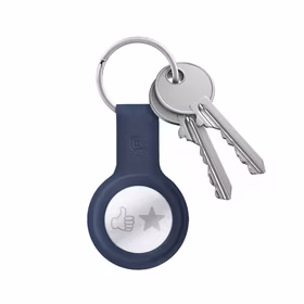 Crong Silicone maciņš with atslēgu piekariņš – aizsargājošs keychain maciņš Apple AirTag 1/2 (tumši zils)