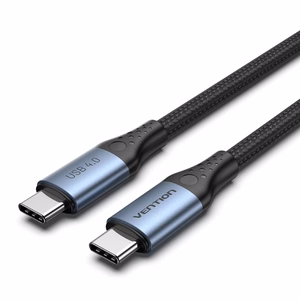 Vention USB 4.0 5A 40Gbps USB-C uz USB-C kabelis, pīts, 1 m