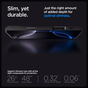 Spigen Liquid Air viedtālruņa apvalks iPhone 16 Pro Max - melns