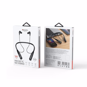 YESIDO SPORTS HEADPHONES YSP22 BT 5.3 500mAh LED BEZVADU melns