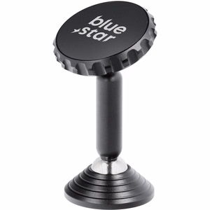BLUE STAR magnētiskais automobiļa turētājs priekšējā paneļa LONG STICK melns