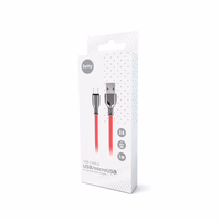 Komplektēšanas kabelis USB - microUSB 1,0 m 3A FC-M sarkans