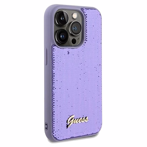 Guess Sequin Script Metal viedtālruņa apvalks iPhone 13 Pro Max - violeta