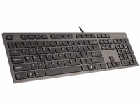 A4Tech KV-300H keyboard USB QWERTY melns, pelēks