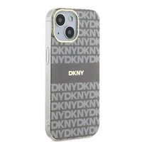 DKNY IML Mono un svītras Magnētiskais viedtālruņa apvalks iPhone 15 / 14 / 13 - bēša