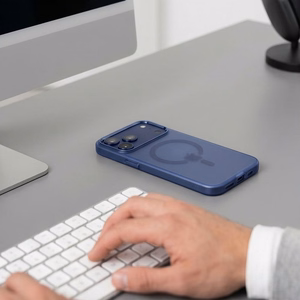 Tech-Protect MagZero MagSafe maciņš modelim iPhone 17 Pro Max / 18 Pro Max – matēts tumši zils