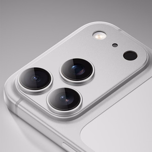 Benks rūdītais stikls Glass Warrior metāla integrēts lēcas aizsargs (C069) Iphone 17 Pro (3 lēcas) balta