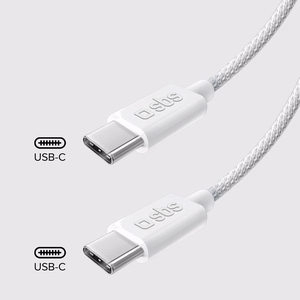SBS TECABLETISSUETCCG USB-C - USB-C 1,5 m 60W pīts kabelis - pelēks