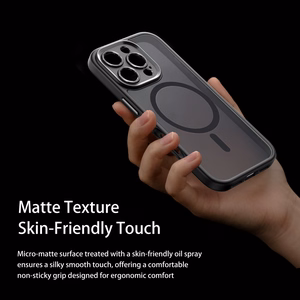 Rock Guard Touch Matte Series Magnētiskais viedtālruņa apvalks Iphone 16 pelēks