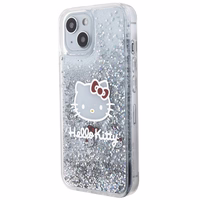 Hello Kitty šķidro spīdumu piekariņi Kitty Head viedtālruņa apvalks iPhone 14 - sudrabains
