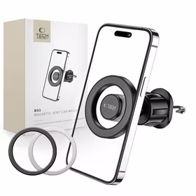 Tech-Protect N51 automašīnas tālruņa turētājs ar MagSafe gaisa ventilācijas režģim - melns
