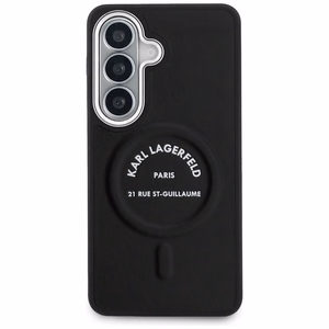 Karl Lagerfeld Embossed Ring RSG Logo MagSafe maciņš Samsung Galaxy S26+ melns