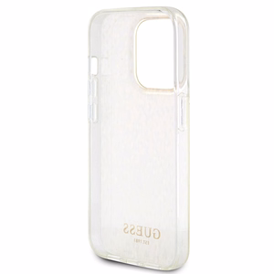 Guess GUHCP15LHDECMP iPhone 15 Pro 6.1" rozā/rozā cietais apvalks IML Faceted Mirror Disco Iridescent
