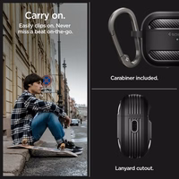 Spigen Rugged Armor viedtālruņa apvalks Apple AirPods Pro 1 / 2 - matēts melns