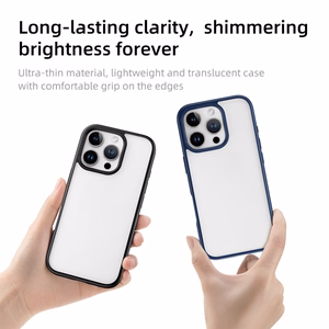 Rock Guard Series viedtālruņa apvalks Iphone 16 Pro Max caurspīdīgs-pelēks