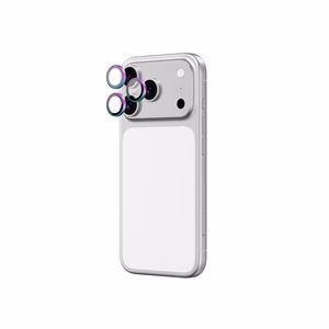 AmazingThing Lens стекло для iPhone 17 Pro / Pro Max с радужной алюминиевой рамкой