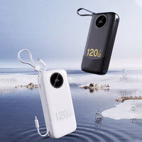 Dudao K13Pro 20000mAh portatīvais lādētājs ar iebūvētu kabeli - balta