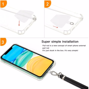 Universāla kakla siksniņa tālruņiem rozā