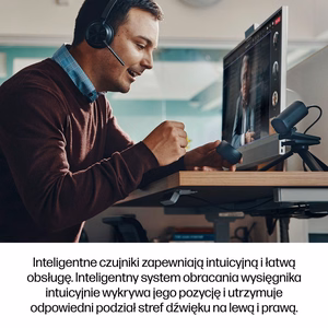 HP Poly Voyager Focus 2-M USB-C-C austiņas USB-C/A adapteris uzlādes statīvs