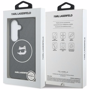 Karl Lagerfeld maciņš IML Repeated Choupette MagSafe priekš Samsung Galaxy S26 melns