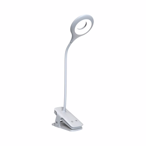 Mini Wozinsky bezvadu LED lasīšanas lampa ar klipsi + USB-C kabelis - Balta