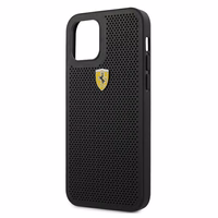 Ferrari FESPEHCP12MBK iPhone 12/12 Pro 6.1" melns/melns cietais apvalks On Track Perforated