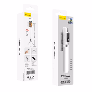 Blavec Selfie Stick Coco P-04 tripod + remote control 0,7 metres (SSCP04-TRW07) white