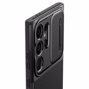 Spigen Optik Armor viedtālruņa apvalks Samsung Galaxy S24 Ultra - melns