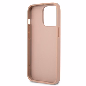 Guess GUHCP13LPSATLP iPhone 13 Pro / 13 6.1" розовый/розовый жёсткий чехол SaffianoTriangle Logo