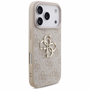 GUESS GUE005597 (4G PU Big Logo) aizsargvāciņš ierīcei iPhone 18 Pro / 17 Pro, krāsa – rozā