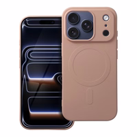 SILICONE MAG APVALKS (liels caurums) saderīgs ar MagSafe IPHONE 17 Pro rozā