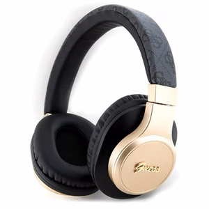 Guess Bluetooth uz ausīm austiņas GUBH604GEMK melnas/melnas 4G uzraksts