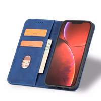 Magnet Fancy Case viedtālruņa apvalks iPhone 14 Pro Max ar flip vāciņu, maku funkciju un statīvu - zilas krāsas