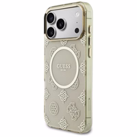 Guess IML Peony Dot MagSafe Maciņš for iPhone 17 Pro Max - bēšs
