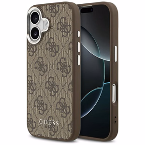 Guess 4G Classic Logo magnētiskais viedtālruņa apvalks iPhone 17 - brūns