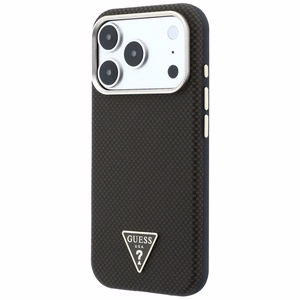 Guess Kevlar Triangle Logo MagSafe maciņš modelim iPhone 17 Pro / 18 Pro – krāsa: brūna