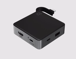 ZAGG 4 Port Hub, melns / pelēks