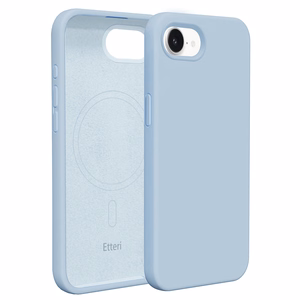Etteri Silikona Mag maciņš for iPhone 16e / 17e gaiši zils