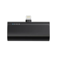 Portatīvais lādētājs Blue Star 5000 mAh ar iebūvētu savienotāju Lightning 2,1A W0556P melna